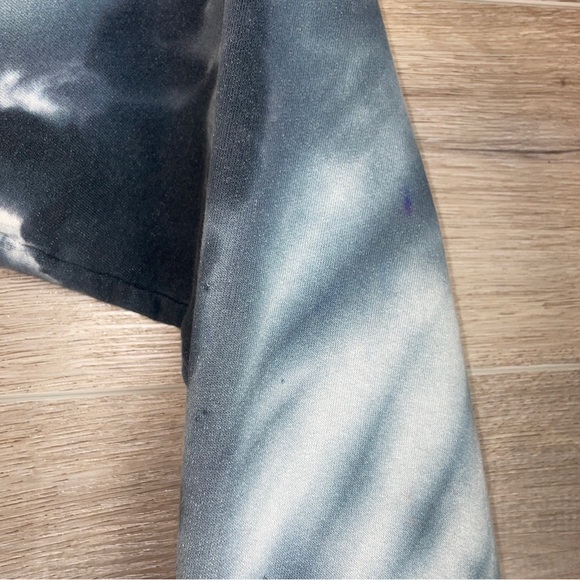 Men's Baws Bear Tie Due Swirl Black Gray White Black Red Hoodie Sweatshirt Large - Picture 11 of 13